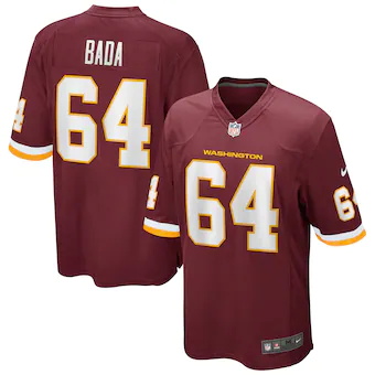 mens nike david bada burgundy washington football team game